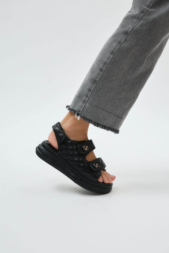 Adela Black Sandals
