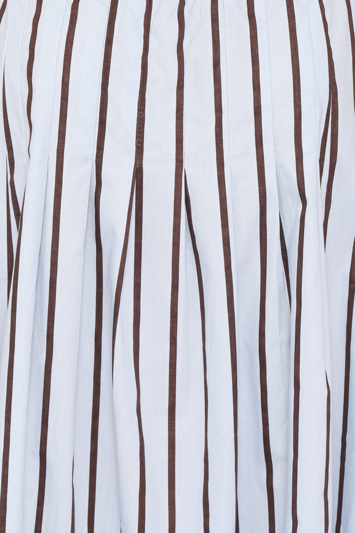 Petal and Pup USA DRESSES Arletta Maxi Dress - Blue/Brown Stripe