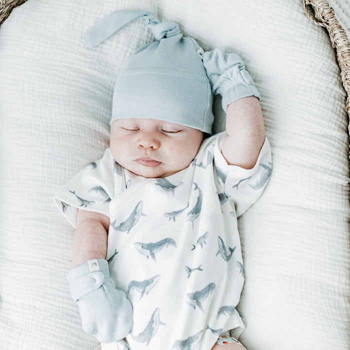 Cosy Knot Hat - Stone Blue