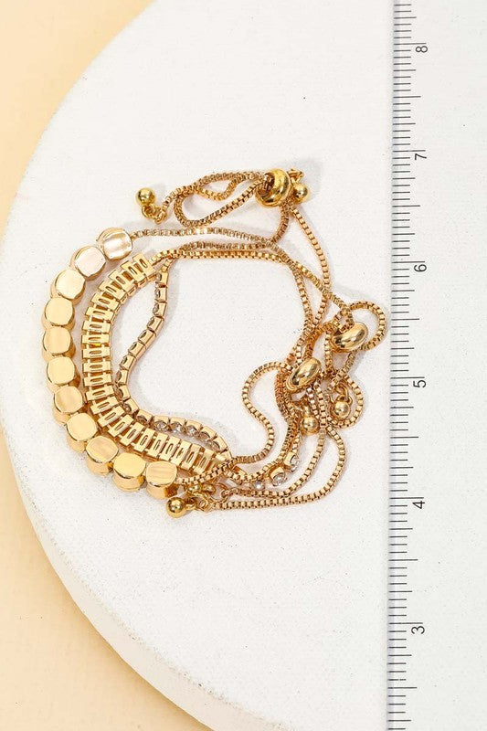 Diana Rhinestone Bracelet Stack