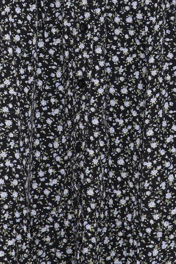 Petal and Pup USA DRESSES Dixon Maxi Dress - Black Ditsy Floral