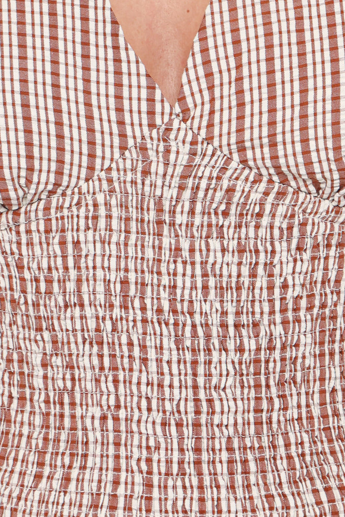 Petal and Pup USA SETS Eirlys Tiered Skirt Set - Brown White