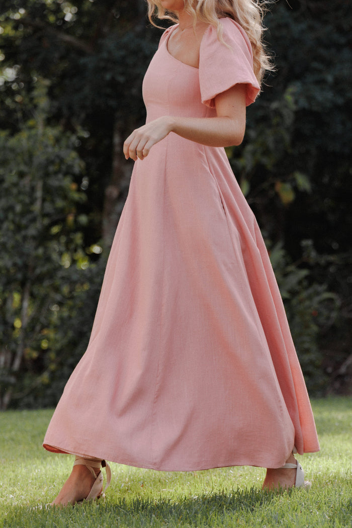 Petal and Pup USA DRESSES Franca Midi Dress - Pink