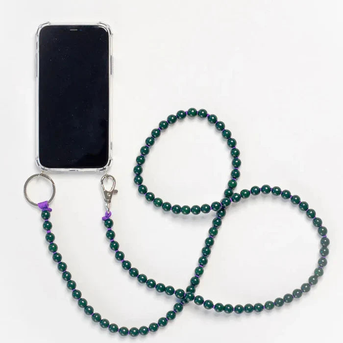 Handykette Long Phone/Key Holder - Dark Green/Purple