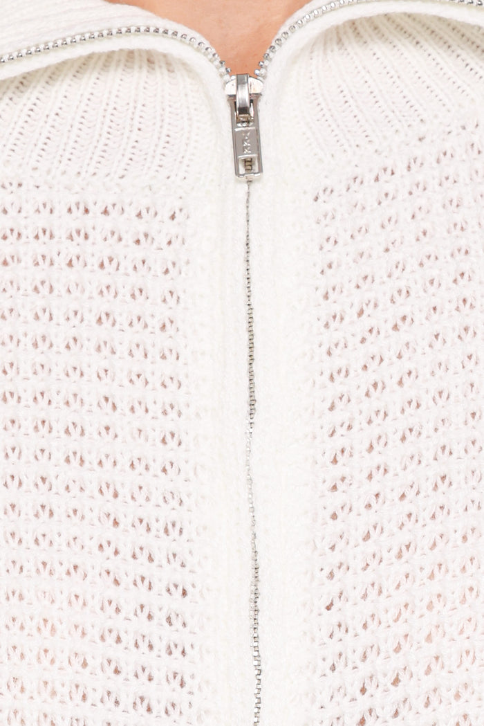 Petal and Pup USA KNITWEAR Inara Zip Cardigan - Cream