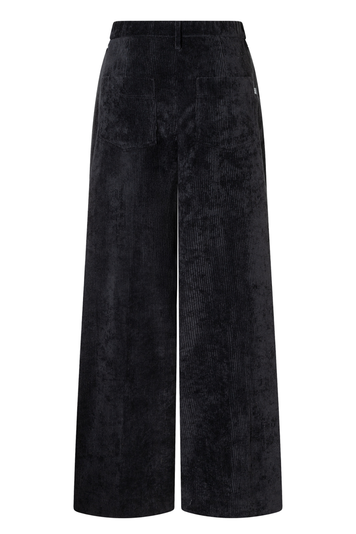 Mac Jeans 2793-0410-90 Black Palazzo Corduroy Trousers front view Shop Mac Jeans at Dotique