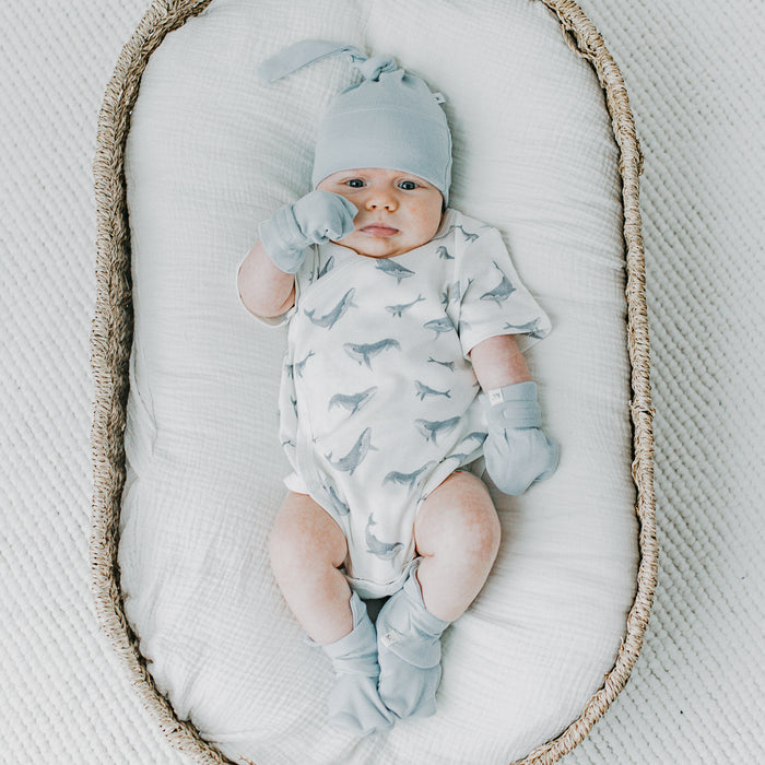 Mitts + Booties - Stone Blue