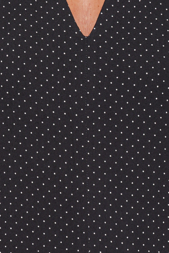 Petal and Pup USA DRESSES Natalie Halterneck Maxi Dress - Black Polka Dot