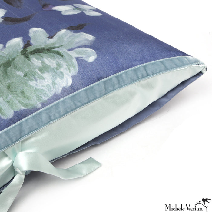 Silk Print Pillow Corn Flower 12x22