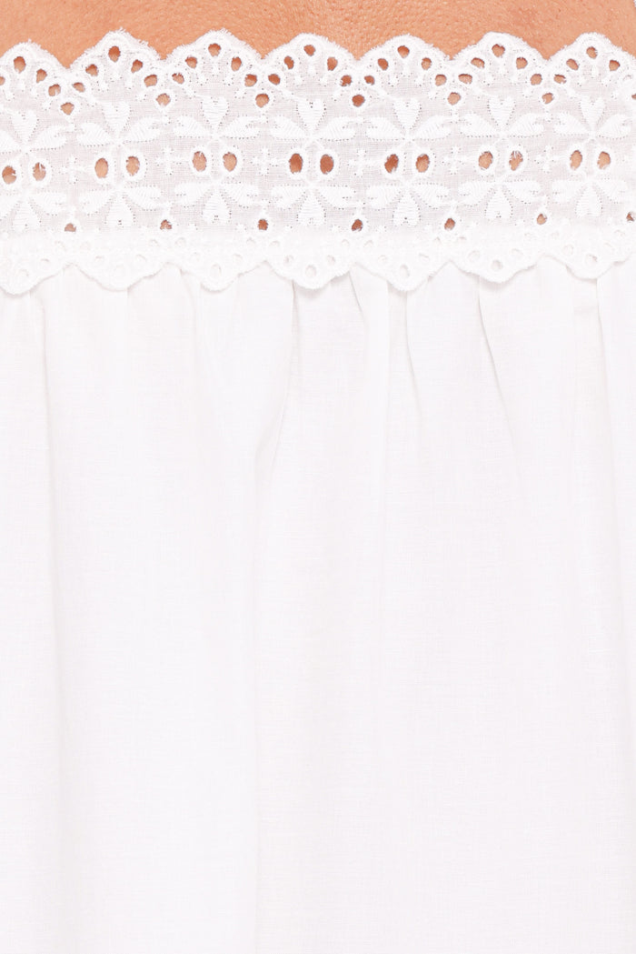 Petal and Pup USA DRESSES Winora Midi Dress - White Broderie