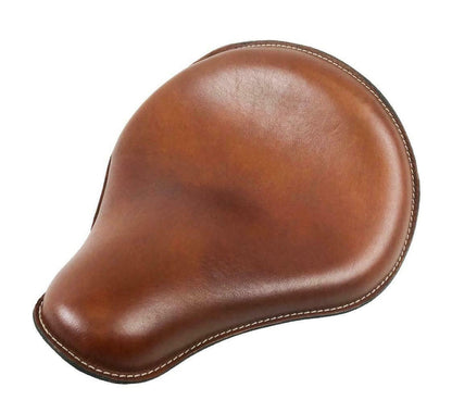 12x13" Spring Seat Chopper Harley Indian Scout Sportster Bobber Tan Leather - Mother Road Customs