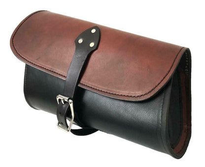 2015-2020 Indian Scout & Bobber Swing Arm Saddle Bag Black & Brown Leather MRC - Mother Road Customs
