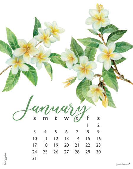2027 Flowers Desk 5x7 Calendar