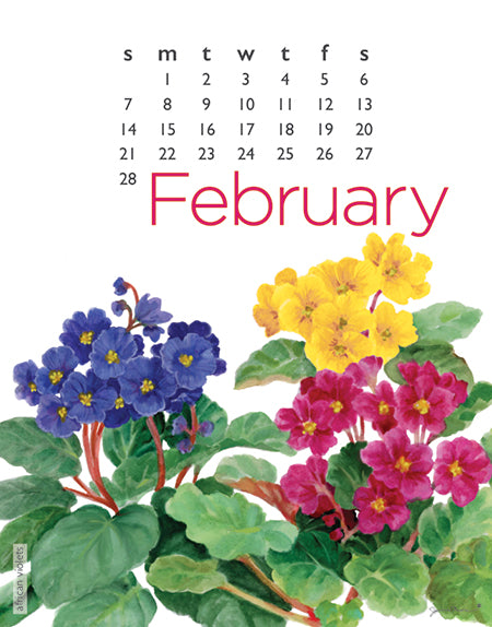 2027 Flowers Desk 5x7 Calendar
