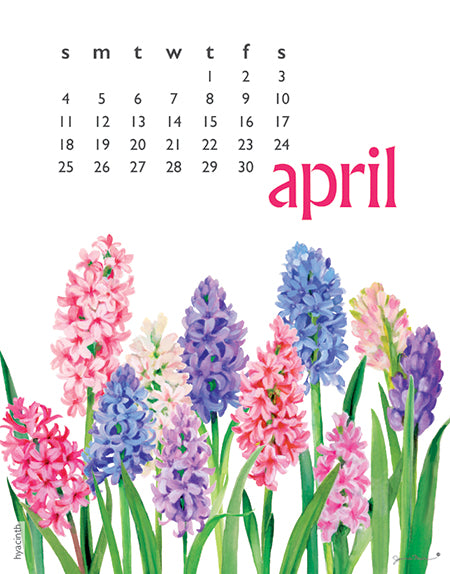2027 Flowers Desk 5x7 Calendar