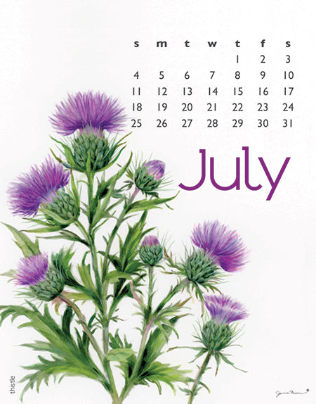 2027 Flowers Desk 5x7 Calendar