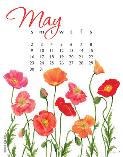 2027 Flowers Poster 11x14 Calendar