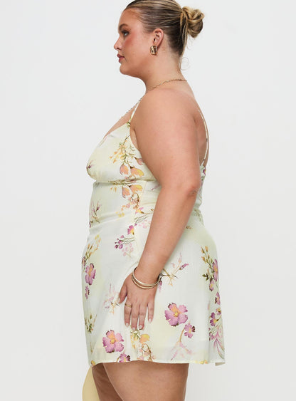 Jaye Mini Dress Floral Curve