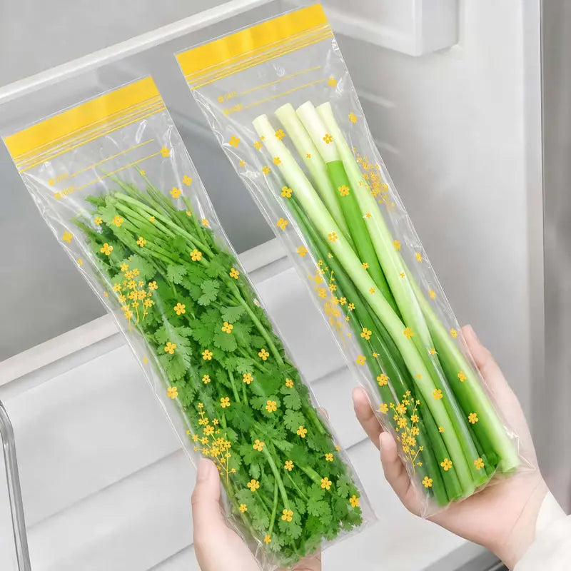 Reusable Double-Sealed Food Storage Bags – Leakproof & Heavy-Duty Refrigerator Organizer