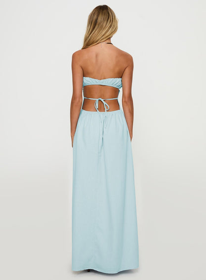Luabelle Strapless Maxi Dress Blue