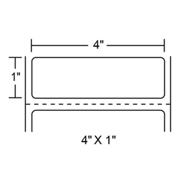 4.0"wide x 1.0" RoofTop Seal Blank Clear BOPP w/All Temperature Adhesive- MIS02038
