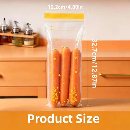 Reusable Double-Sealed Food Storage Bags – Leakproof & Heavy-Duty Refrigerator Organizer