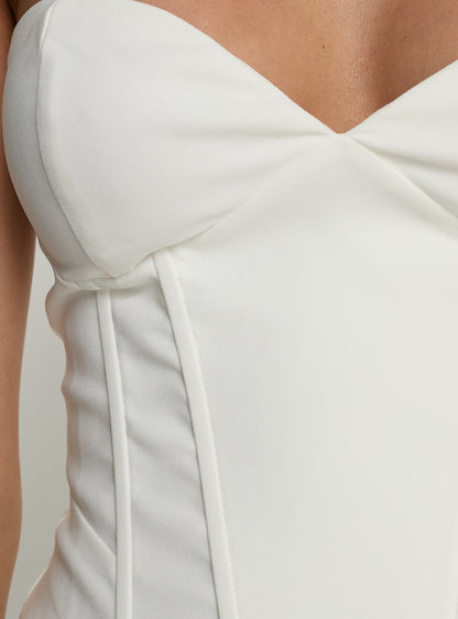 Loryn Sweetheart Corset Mini Dress White
