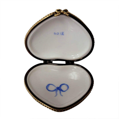 Happy Birthday Heart - 50th Porcelain Limoges heart birthday French Trinket Box