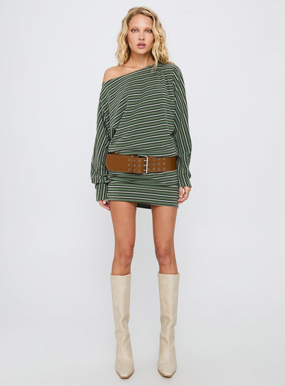 Salley Long Sleeve Mini Dress Stripe