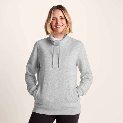 Abigail Womens Supersoft Funnel Neck Sweat - Oatmeal Marl