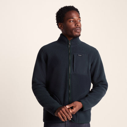 Cameron Mens Sherpa Fleece - Dark Indigo