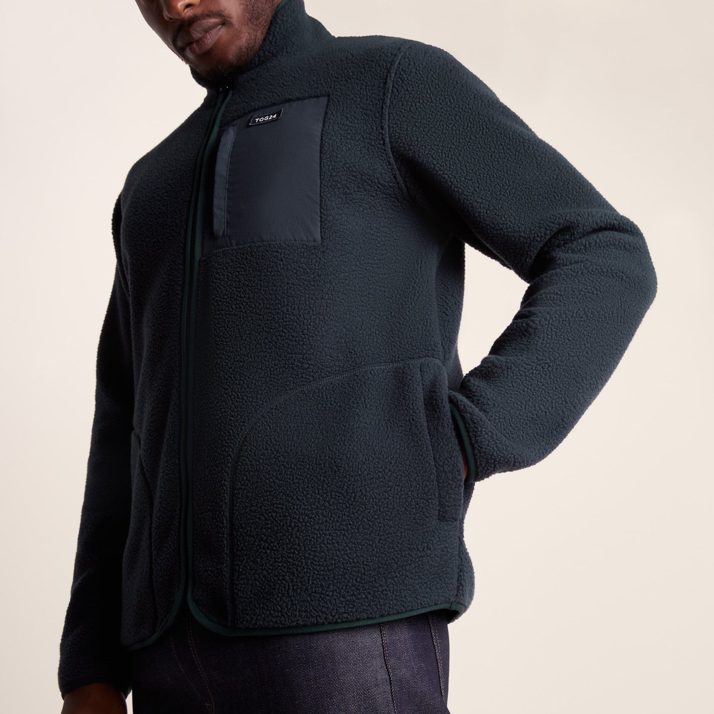 Cameron Mens Sherpa Fleece - Dark Indigo