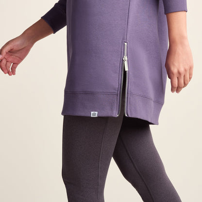 Drakeford Womens Supersoft Longline Sweat - Smokey Purple