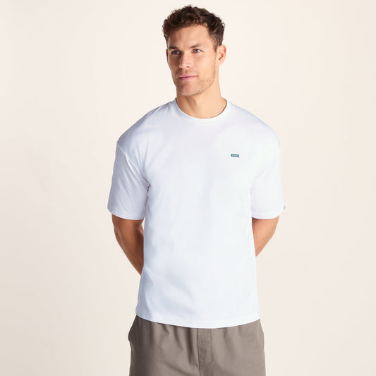 Saloon Mens Relaxed Fit Premium Supersoft T-Shirt - Optic White