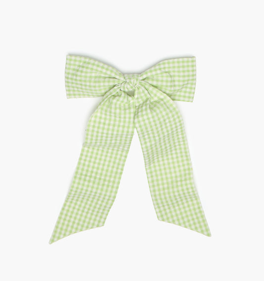 The Belle Bow - Lime Gingham
