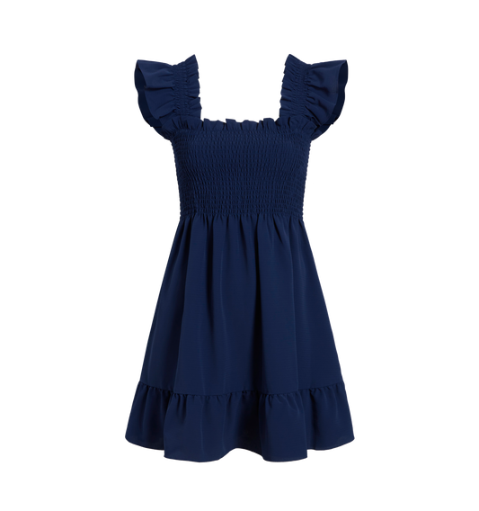 The Elizabeth Nap Dress - Navy Crepe