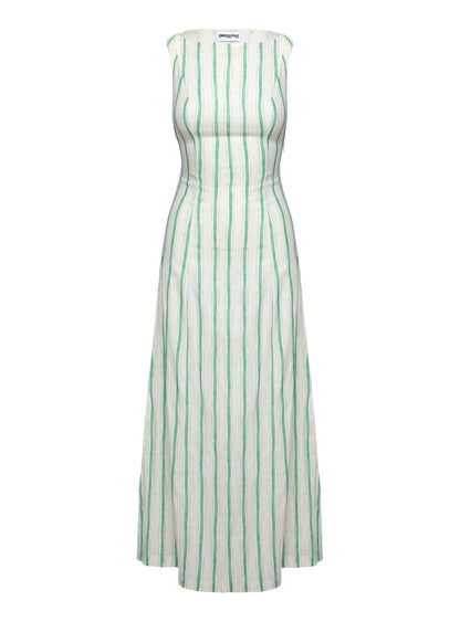 Lewisa Maxi Dress Green Stripe Petite