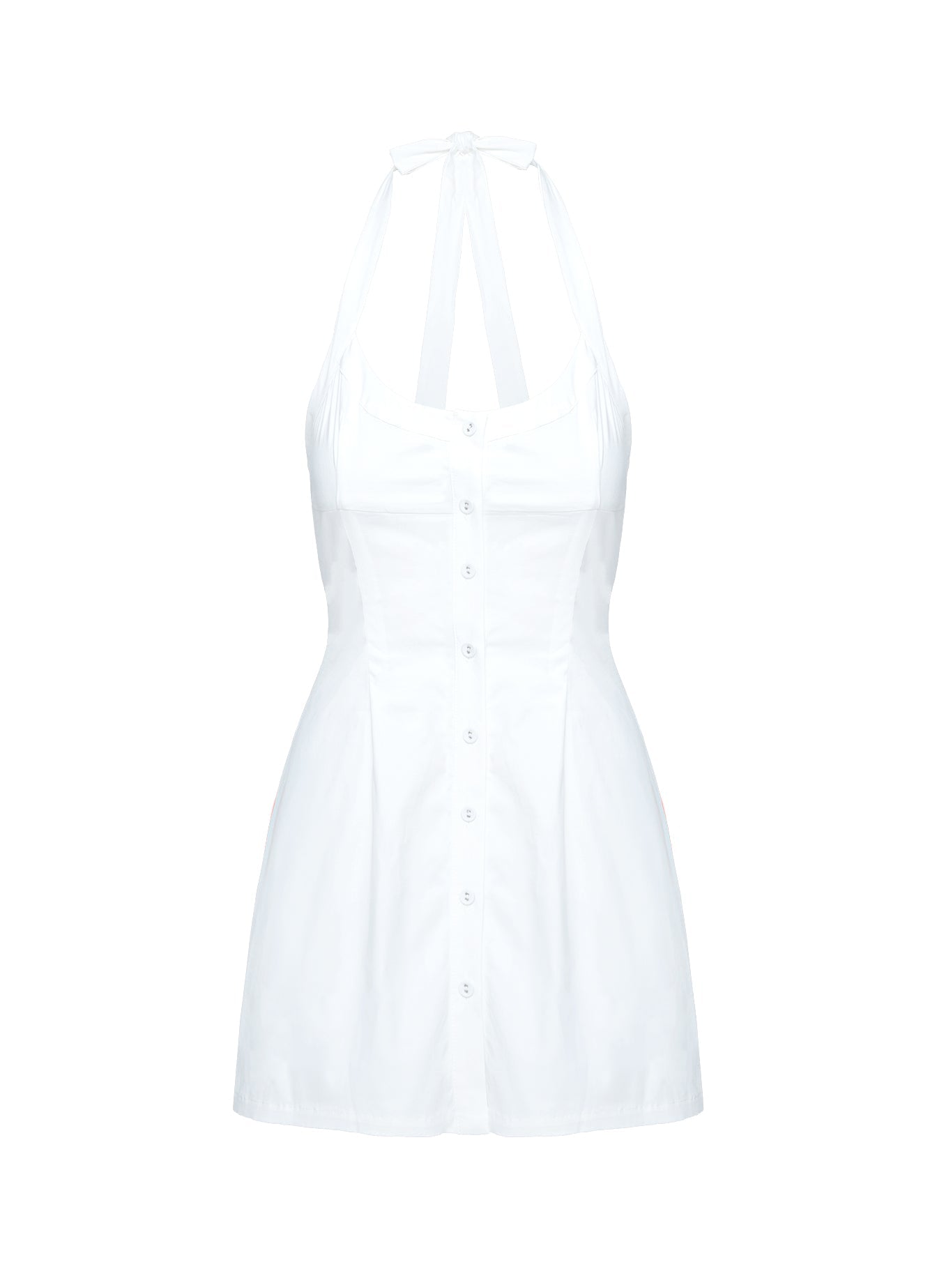 Mallorie Halter Mini Dress White Petite