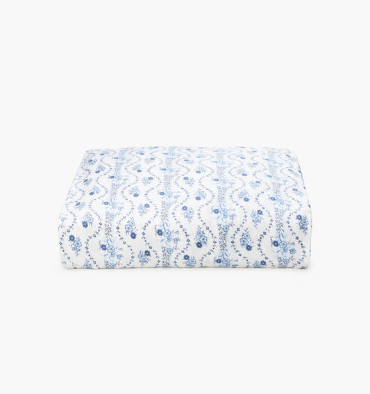 The Top Sheet - Blue Vine Stripe