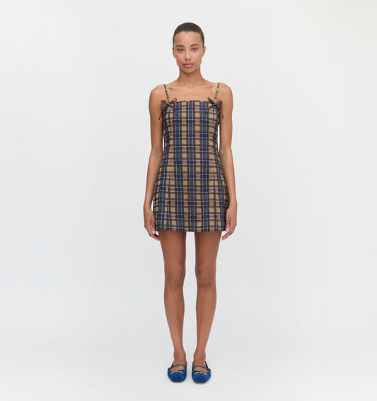 The Rennie Dress - Brown Spencer Plaid