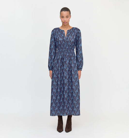 The Rosely Dress - Navy Cala Paisley