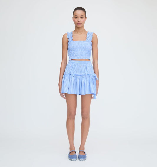 The Chelsea Skirt - Blue Stripe