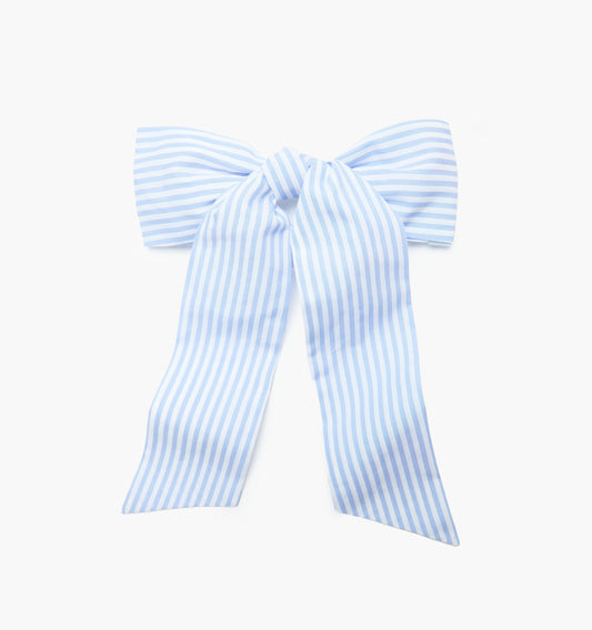 The Belle Bow - Blue/White Stripe