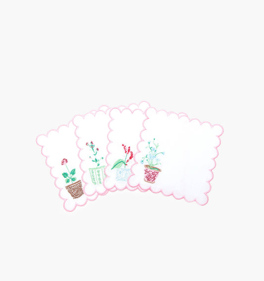 The Cocktail Napkin Set - Flower Pots