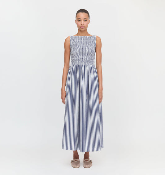 The Cosima Nap Dress - Navy Stripe