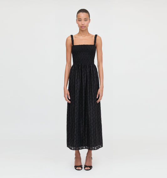 The Anita Nap Dress - Black Fil Coupé
