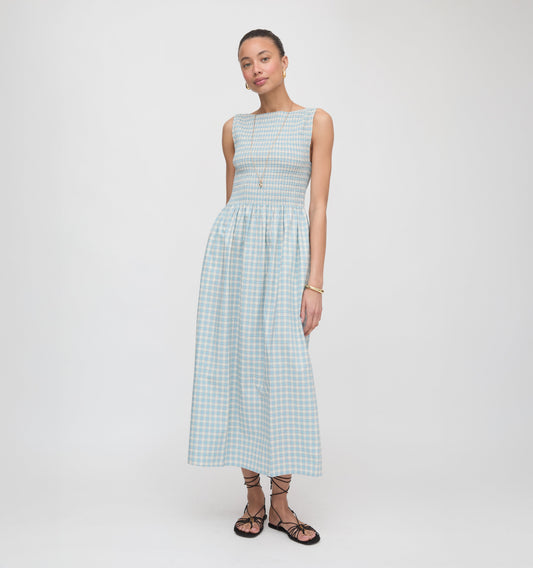 The Cosima Nap Dress - Blue/Red Gingham