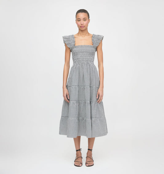 The Ellie Nap Dress - Black/Sand Gingham