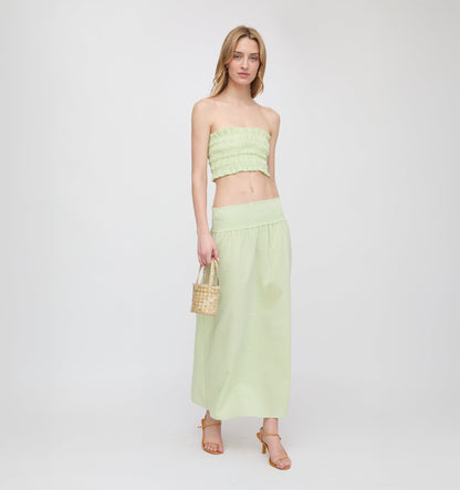 The June Nap Top - Lime Gingham