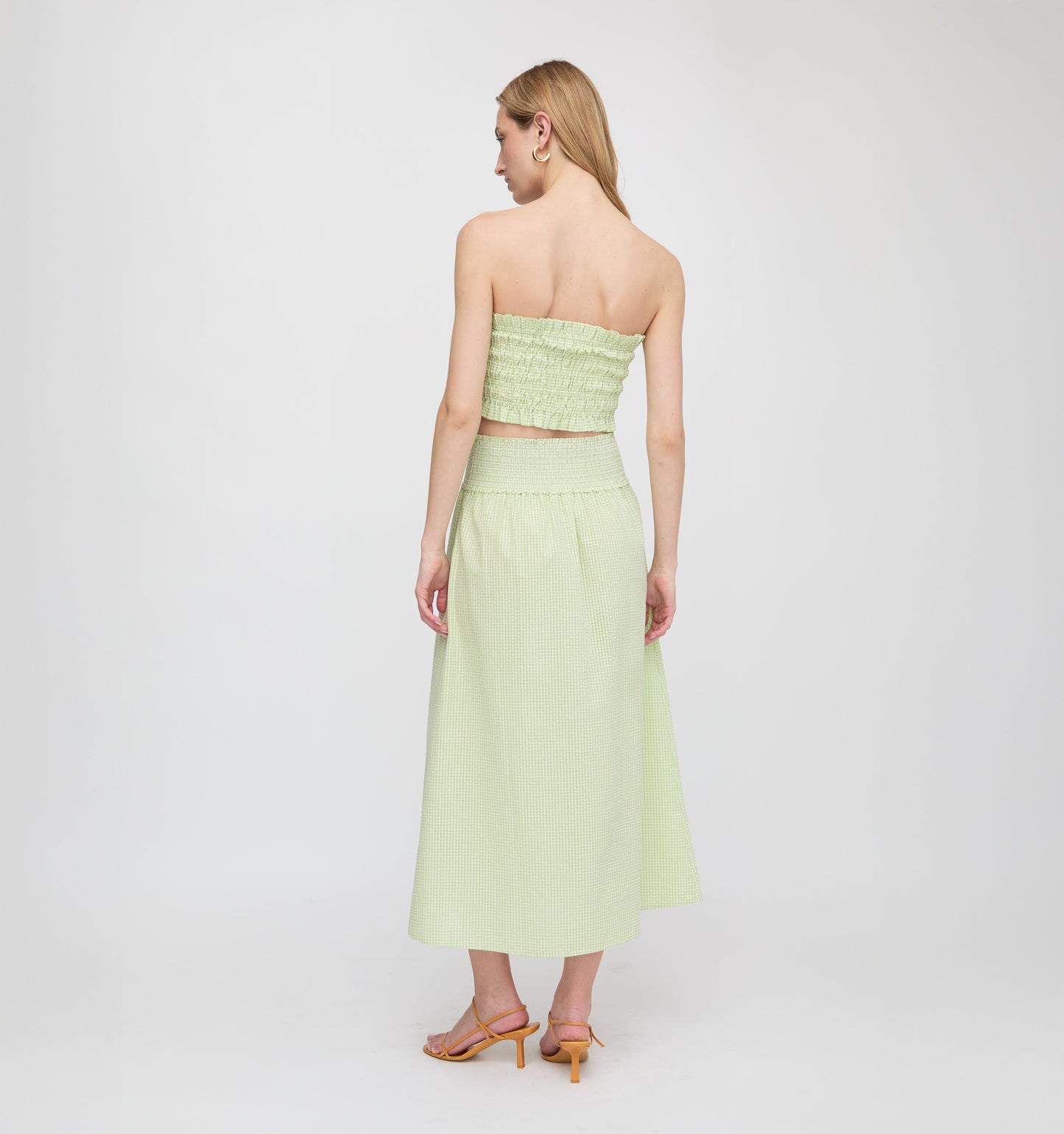 The June Nap Top - Lime Gingham